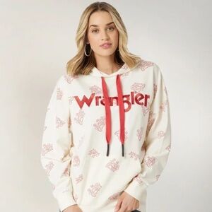 Wrangler Embroidered Retro Rodeo Oversized Sweatsuit Hoodie SZ Small